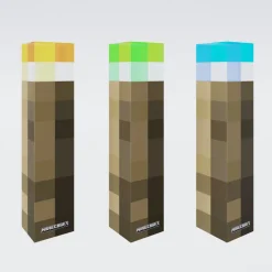 Akku LED Dekoleuchte Fackel MINECRAFT 2-tlg