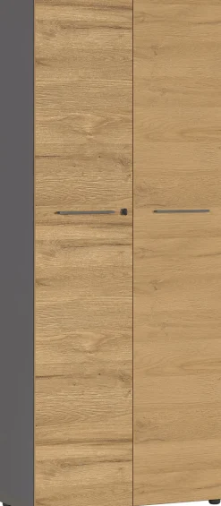 Aktenschrank ISORNO 2-türig 197 cm Graphitgrau/ Eiche