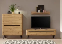 Anbauwand N7 TORGE 3-teilig 287 x 170 cm Eiche Artisan Dekor