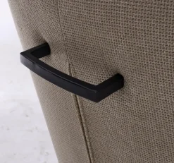 Armlehnstuhl ESTHER beige-braun/schwarz