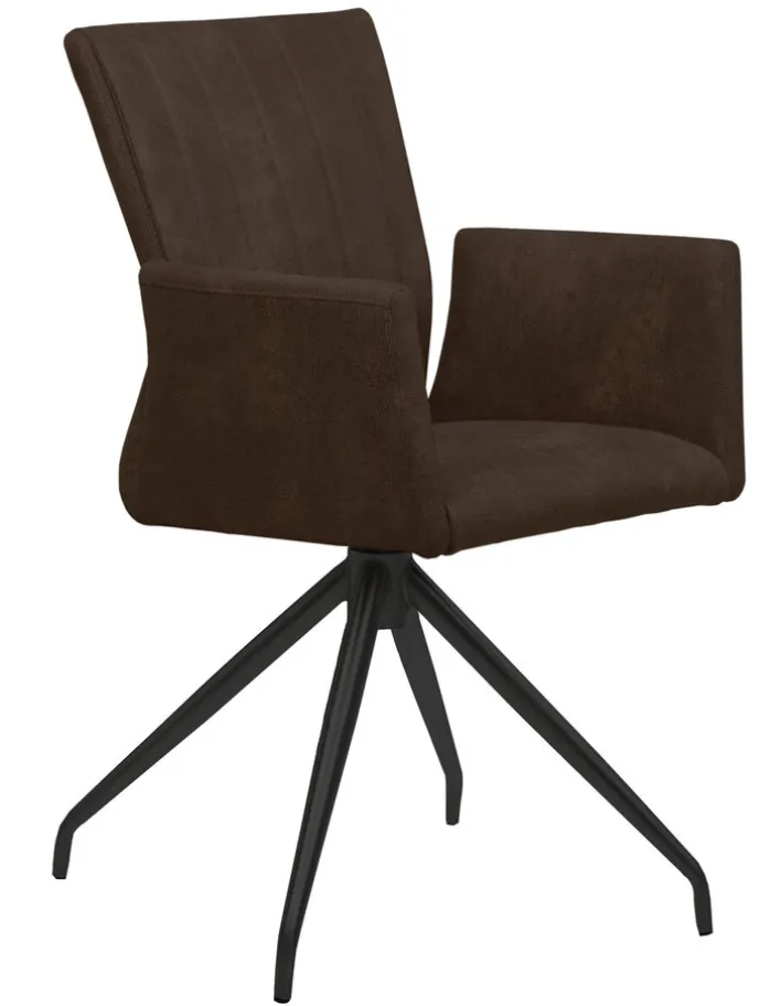 Armlehnstuhl MOKA 2er Set braun