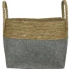 Aufbewahrungskorb Seegras 38 x 24 cm grau /braun