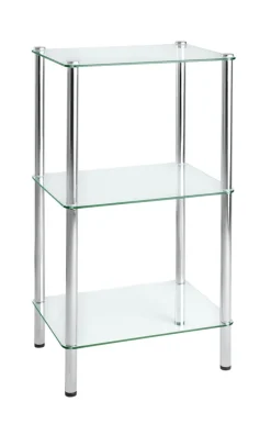 Bad Regal 30 x 40 x 72 cm Metall in Silberfarbig