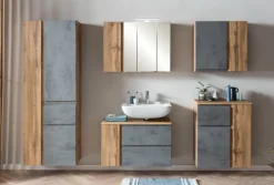 Bad-Hängeschrank GENT hellgrau/braun 65cm