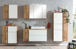 Bad-Hängeschrank GENT weiß/braun 64cm