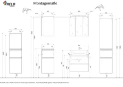 Bad-Hochschrank GENT grau/braun