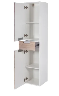 Bad-Hochschrank MARS braun/weiß 2-türig