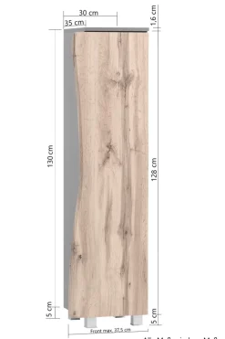 Bad-Midischrank ANTWERPEN braun/grau 30cm