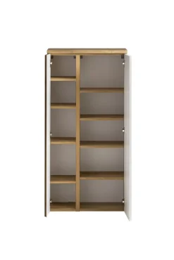 Bad-Midischrank GENT weiß/braun 65cm 2-türig