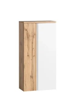 Bad-Midischrank GENT weiß/braun 65cm 2-türig