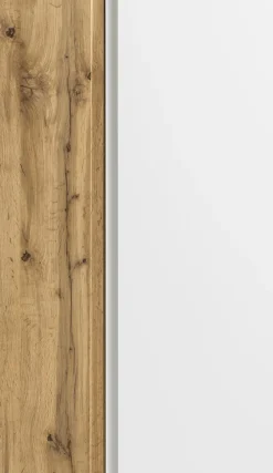 Bad-Midischrank GENT weiß/braun 65cm 2-türig