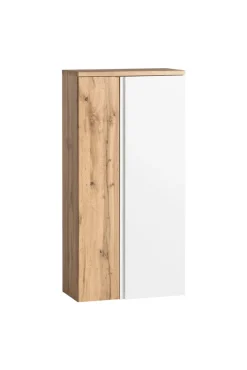 Bad-Midischrank GENT weiß/braun 65cm 2-türig