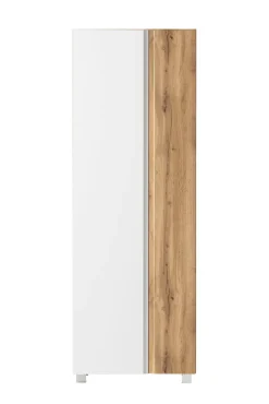 Bad-Seitenschrank GENT weiß/braun 65cm 2-türig