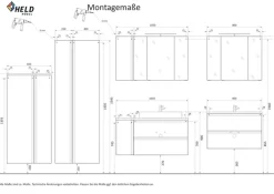 Bad-Seitenschrank GENT weiß/braun 65cm