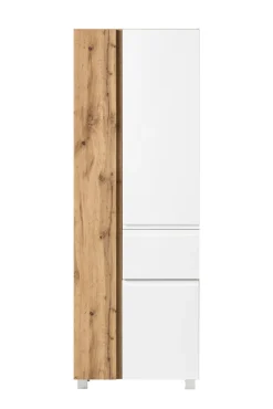 Bad-Seitenschrank GENT weiß/braun 65cm