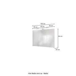 Bad-Spiegelschrank BREGENZ grau