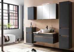 Bad-Spiegelschrank BRÜGGE grau 100cm