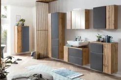 Bad-Spiegelschrank GENT weiß/braun 85cm