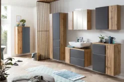 Bad-Spiegelschrank GENT weiß/braun 85cm