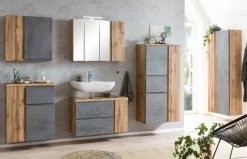 Bad-Spiegelschrank GENT weiß/braun 85cm