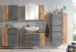 Bad-Spiegelschrank GENT weiß/braun 85cm