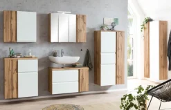 Bad-Spiegelschrank GENT weiß/braun 85cm