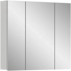 Bad-Spiegelschrank VIRA Weiß Hochglanz 3-türig ca. 82 × 77 × 18 cm