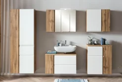 Bad-Waschbeckenunterschrank GENT weiß/braun