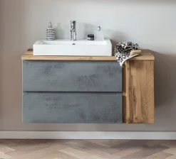Bad-Waschtisch GENT hellgrau/braun 105cm