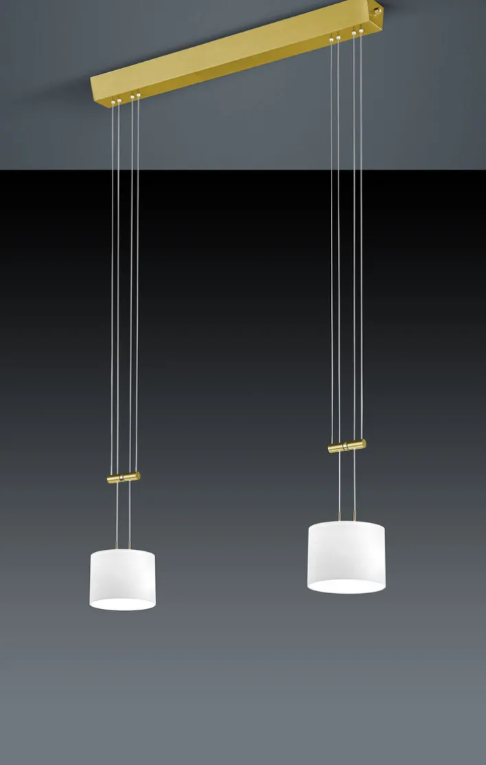 BANKAMP LED Pendellampe GRAZIA 2-flg messingfarbig