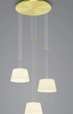 BANKAMP LED Pendelleuchte CONUS 3-flg messingfarbig