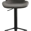 Barhocker MYMARCO Drehgestell schwarz Stoffbezug anthrazitschwarz