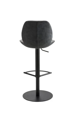 Barhocker MYMARCO Drehgestell schwarz Stoffbezug anthrazitschwarz