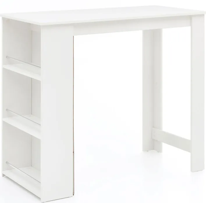 Bartisch 120 x 60 cm weiß