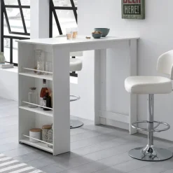Bartisch 120 x 60 cm weiß