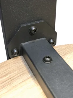 Beistelltisch ø 50 cm braun/schwarz