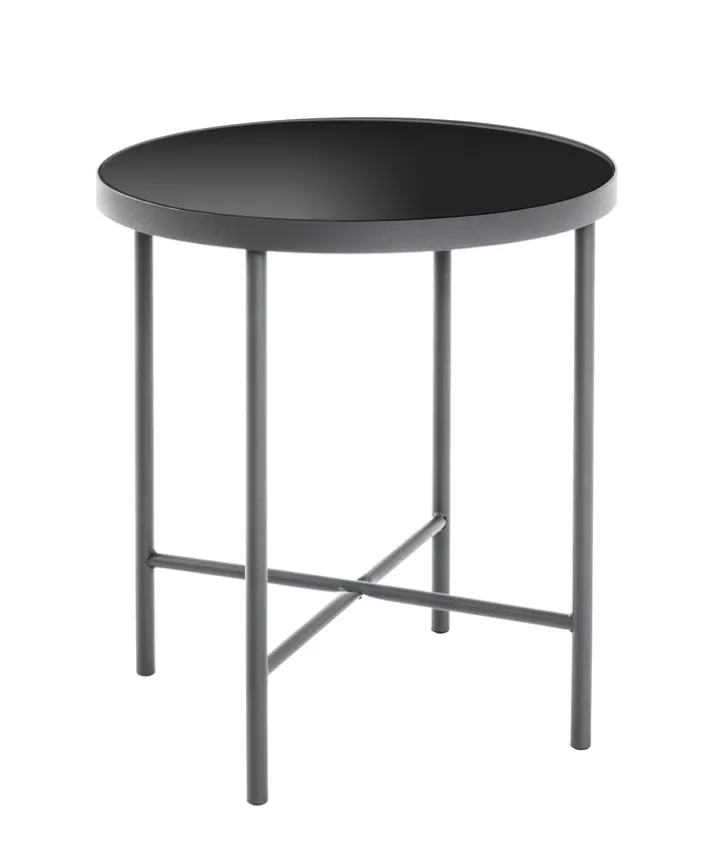 Beistelltisch 40 x 40 cm anthrazit/schwarz