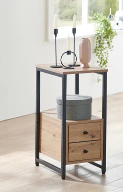 Beistelltisch 30 x 40 cm braun/schwarz