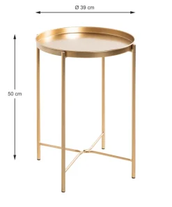 Beistelltisch 39 x 39 cm goldfarbig