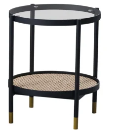 Beistelltisch 46 x 55 cm schwarz