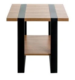 Beistelltisch 45 x 45 cm Schwarz/ Eiche dunkel