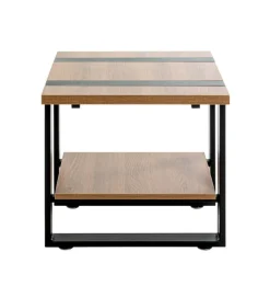 Beistelltisch 45 x 45 cm Schwarz/ Eiche dunkel