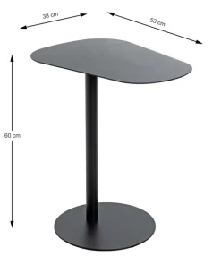Beistelltisch 53 x 38 cm schwarz