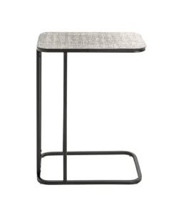 Beistelltisch 46 x 62 cm silberfarbig/schwarz