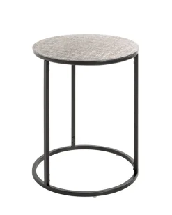 Beistelltisch 41 x 52 cm silberfarbig/schwarz