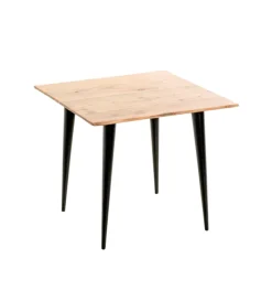 Beistelltisch 46 x 41 x 46 cm Akazie massiv natur/schwarz