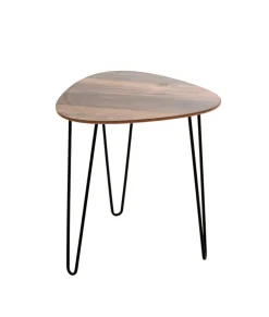 Beistelltisch 40 x 43 x 40 cm Eiche-Dekor/schwarz