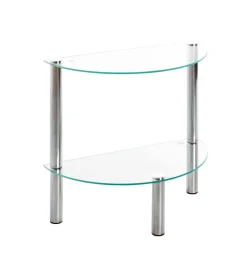 Beistelltisch 45 x 22 x 47 cm Glas Chrom