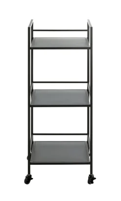 Beistelltisch auf Rollen 35 x 92 cm schwarz