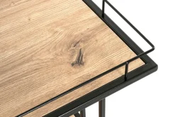 Beistelltisch auf Rollen 45 x 45 cm Eiche-Dekor/schwarz